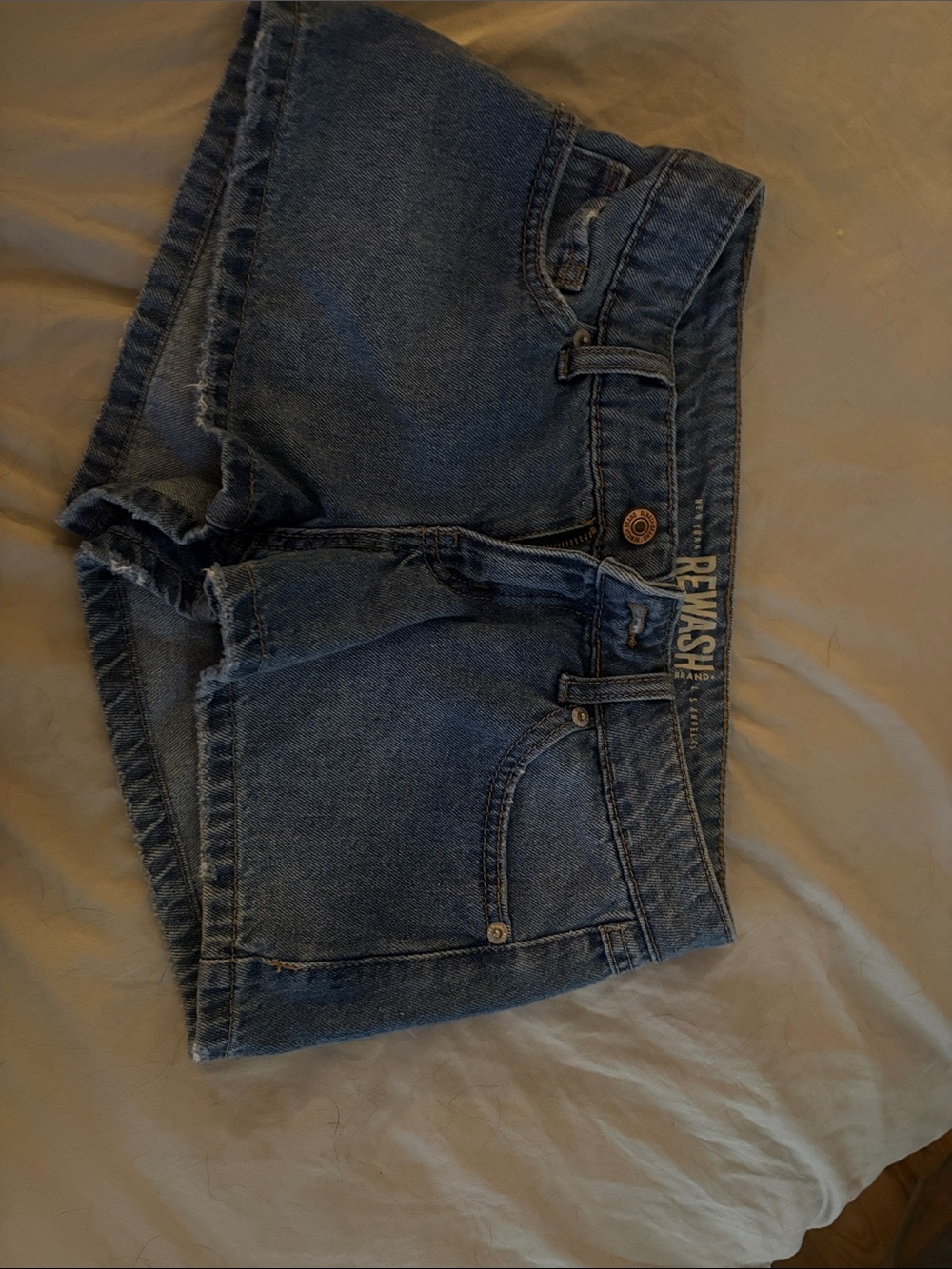 Rewash Dark Blue Denim Cutoff Shorts